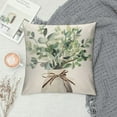 thumbnail image 2 of COMIO  Spring Summer Leaf Pillow Covers Watercolor Eucalyptus Leaves Couch Pillow Cases Sage Green Farmhouse Throw Pillows Home Decor for Living Room Bedroom Bed Cushion Outdoor, 2 of 5