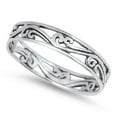 thumbnail image 4 of Women's Eternity Style Ring .925 Sterling Silver Band Jewelry Female Male Unisex Size 4, 4 of 4