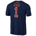 thumbnail image 3 of Men's Navy Auburn Tigers Greatest Dad Logo Tri-Blend T-Shirt, 3 of 3