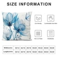 thumbnail image 5 of JEUXUS Blue Flickering Flower Abstract Tulips Flower Short Plush Pillowcase White, 5 of 5
