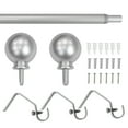 thumbnail image 3 of Mainstays 1/2" Nickel Ball Adjustable Single Curtain Rod, 48-84", 3 of 9