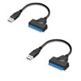 thumbnail image 1 of piezas: cable de unidad USB 3.0 a SATA III, SATA USB 3.0 para adaptador SSD/HDD de 2,5", para computadoras de escritorio y portátiles, 1 of 5