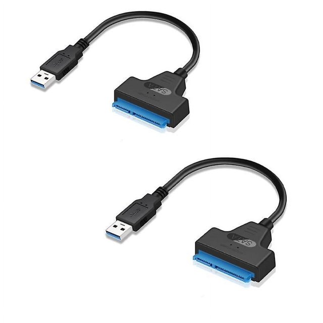 piezas: cable de unidad USB 3.0 a SATA III, SATA USB 3.0 para adaptador SSD/HDD de 2,5", para computadoras de escritorio y portátiles