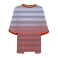 thumbnail image 4 of yillto Striped Shirts for Womens Oversized Short Sleeve Crewneck Baggy Top Summer Casual Blouse Basic Tee, 4 of 4