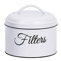 Coffee Filter Holder, Basket Coffee Filter Storage with Lid, Round Coffee Filter C 2X4904