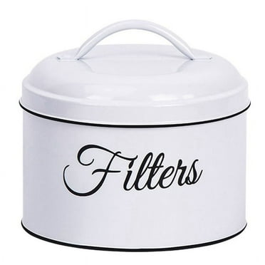 Coffee Filter Holder, Basket Coffee Filter Storage with Lid, Round Coffee Filter C 2X4904