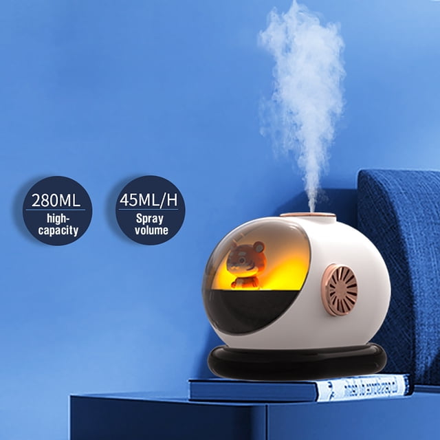 weibbin USB Personal Desktop Humidifier - Quiet, Small Cool Mist Humidifier for Office Home, Dormitory, Baby Humidifier with Ambient Light, Multiple Spray Modes