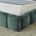 thumbnail image 6 of Modern Simple King Size Upholstered Platform Bed Frame with Headboard, Thick Chenille Fabric, Blue + Green, 6 of 9