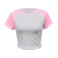 thumbnail image 5 of TrendOFT Cute Crop Tops for Women Short Sleeve Crew Neck Y2K Shirt Slim Fitted Casual Soft Baby Tee Going Out Tops Pink2 L, 5 of 5