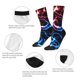 thumbnail image 4 of Fotbe Red And Blue Lightning Calcetas Largas con Estampado para Hombre y Mujer – Calcetas de Compresión Transpirables y Elásticas, Viajar y Uso Diario Talla 5-11, 4 of 6