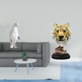 thumbnail image 2 of Escultura de pingüino, figura de cabeza de animal de resina, estatua de mesa moderna, talla vívida, adecuada para bodas, cumpleaños, aniversarios, fes, 2 of 8