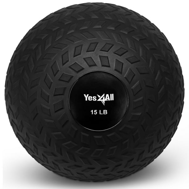 Yes4All 15 lbs Slam Ball for Strength and Crossfit Workout – Slam ...
