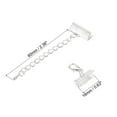 thumbnail image 2 of Unique Bargains 20Sets Ribbon Crimp Clamp Ends with Lobster Claw Clasps & Chain 16mm Silver White, 2 of 7