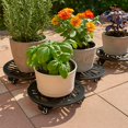 thumbnail image 3 of 2 paquetes de 16 pulgadas de metal extragrande para plantas con ruedas, soporte para plantas de hierro resistente con ruedas para interiores y exteriores, base de rodillo, para movidores, plantas,, 3 of 9