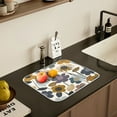 thumbnail image 5 of Yayeee Dish Drying Mat for Kitchen Counter 18" x 24" Microfiber Super Absorbent Coffee Decorative Pad, Colorful Floral, 5 of 9