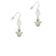 thumbnail image 2 of Delight Jewelry Two-tone Snowman with Crystal Buttons Silvertone Leaf French Earrings, 2 of 5