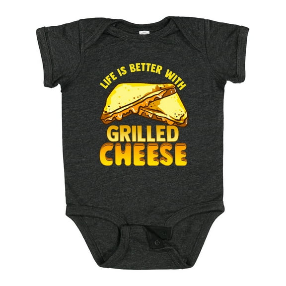 Inktastic Life is Better with Grilled Cheese Boys or Girls Baby Bodysuit