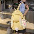thumbnail image 3 of LHSHID Kawaii Bunny Ear Backpack for Girls Teen Women School Daypack for Travel Bookbag with Cute Pendant (Blue), 3 of 6