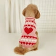 thumbnail image 2 of Brand Clearance!!Valentine's Day Pet Sweater Heart-Shaped Winter Warm Puppy Dog Coat Love Heart Pink Vest Winter Warm Knit Clothes for Dog Cats Holiday Valentine's Day Dress, 2 of 6