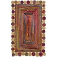 thumbnail image 3 of SAFAVIEH Cape Cod Kyle Braided Area Rug, 6' x 6' Square, Red/Multi, 3 of 8