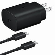 Original Samsung Galaxy Fast Charger, Adaptive Fast Charging Wall Charger Plug with USB Type C Cable for Samsung Galaxy S23 / S23+ / S23 Ultra+ S10 S10+ S20 S20+ Note 10 Note 9 Note 20