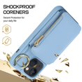 thumbnail image 4 of CNKOO 15/15Plus/15Pro/15PM Leather Case  Phone Protector Case Hanging Cord Multi Card Bag Convenient Payment Phone Case, 4 of 6