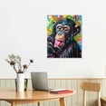 thumbnail image 3 of Graffiti Multicolored Animal Monkey Poster Decorative Painting Canvas Wall Art Living Room Posters Bedroom Painting 12 * 16in/16 * 20in, 3 of 5