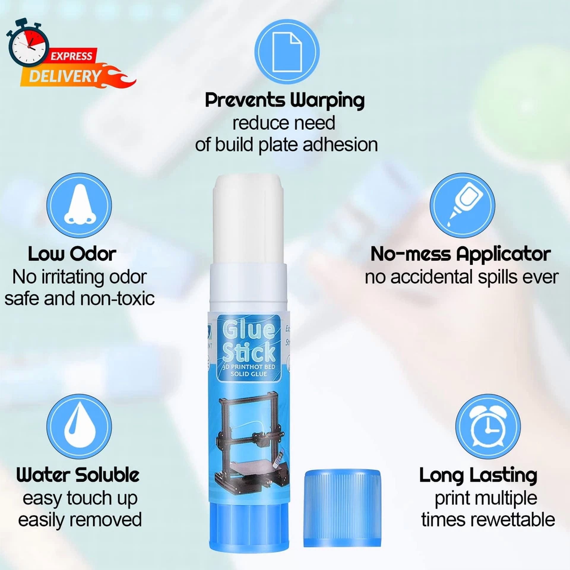 CRESTIN- Outus 3D Printer Glue Sticks Pvp Solid Glue Sticks For 3D Printer Hot Bed Removi