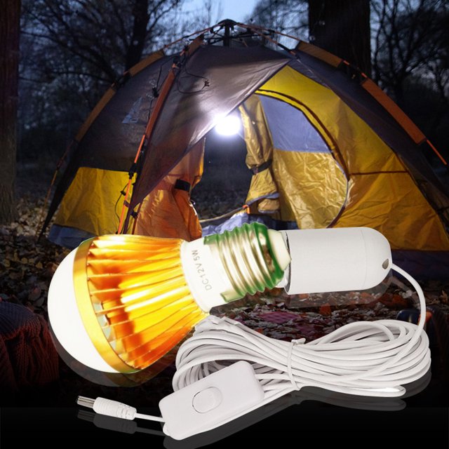 Bombilla de bola LED E27 DC 12V 5W Bombilla de luz de alto brillo antideslumbrante para RV Camping