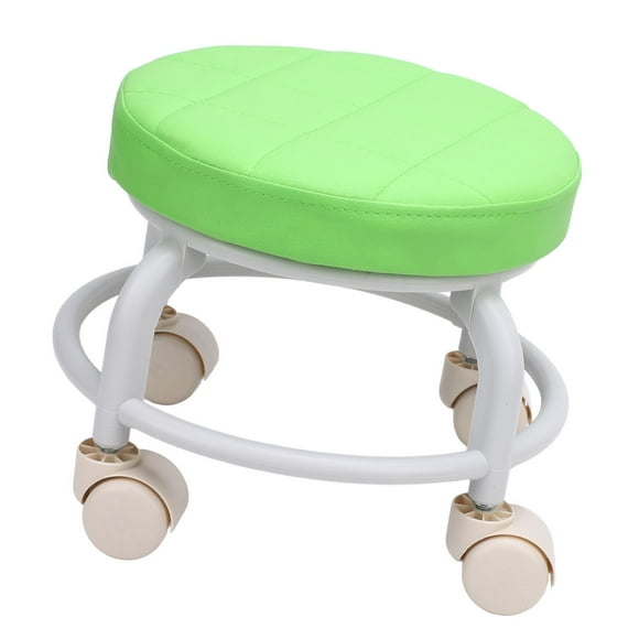 Salon Stool with Wheels, Rolling Stool Ergonomic Portable Green Flexible for Home