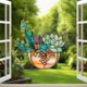 thumbnail image 2 of Suculenta acrílica para colgar en la ventana Decoración artística acrílica para colgar en la ventana, 2 of 6