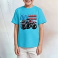 thumbnail image 2 of YDFCWXW Boys Girls 4th of July Shirts American Flag Tees Kids Patriotic Independence Day Memorial Day Tops 2-14 Years (Sky Blue, 2-3 Years), 2 of 4