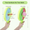 thumbnail image 2 of Yayun Double Sided Catch Ball Game Set with 2 Paddles 1 Soft & 1 Suction Ball, Handheld Sticky & Suction Rackets and Catch Game (Green), 2 of 7