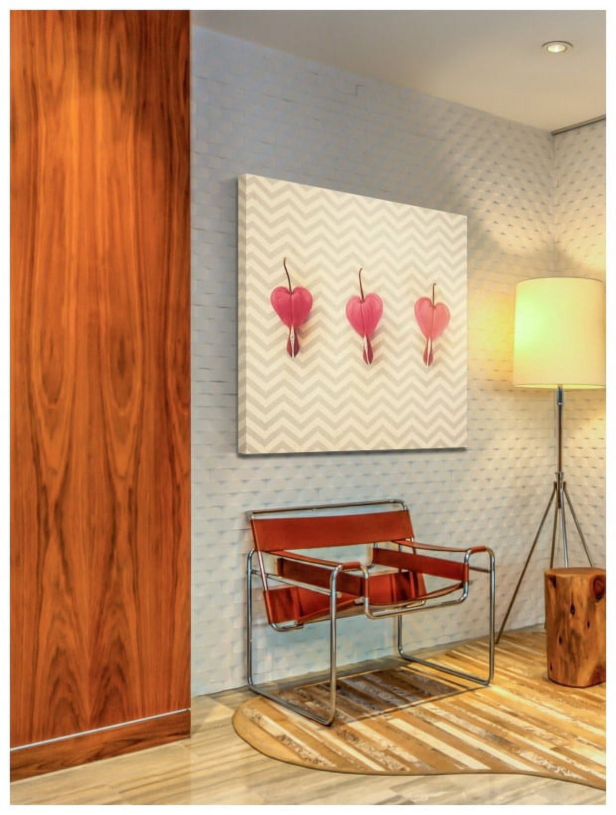 Marmont Hill "Chevron Hearts" by Robert Dickinson Painting Print on Canvas
