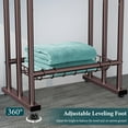 thumbnail image 7 of 40" H Free Standing Towel Rack, 3 Tier Alloy Steel Stand with Basket, Blanket Drying and Display Rack for Oversized Bath Towels Bathroom Accessories, Next to Tub or Shower, 7 of 7
