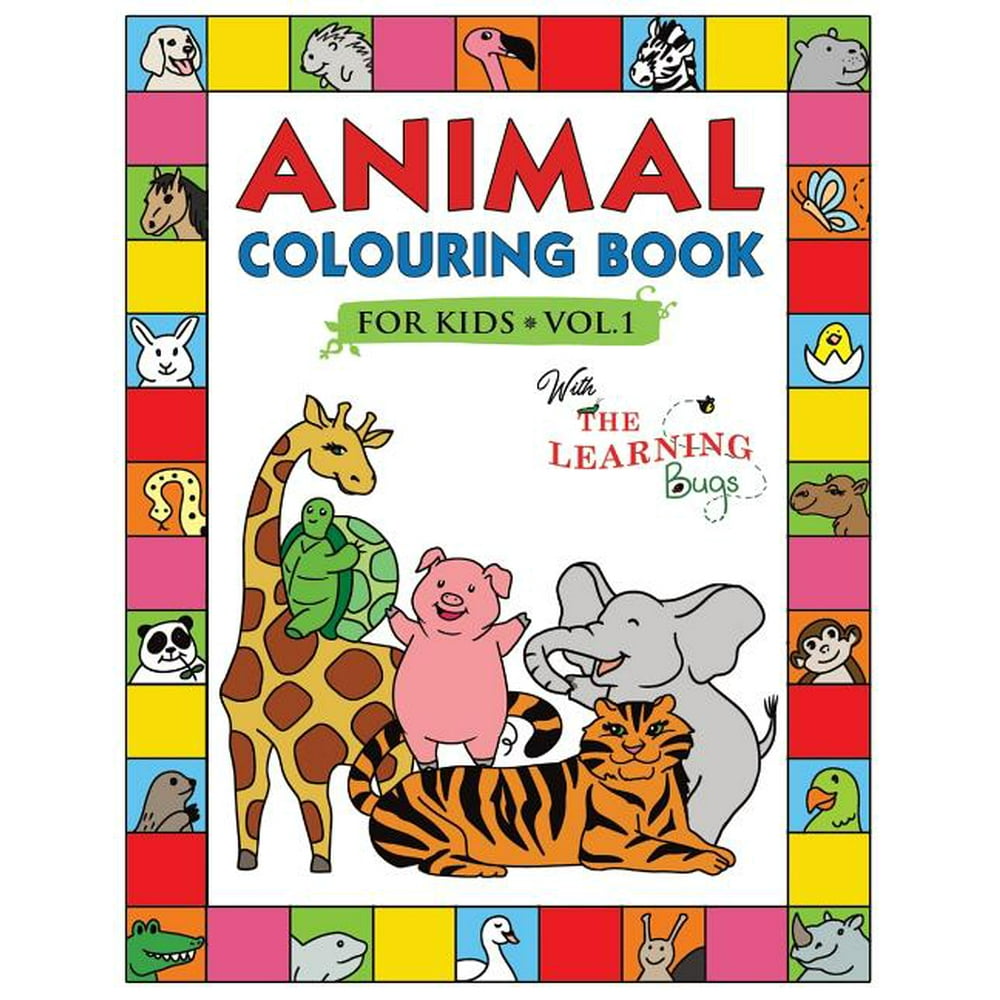 Animal Colouring Book for Kids with The Learning Bugs Vol.1: Fun