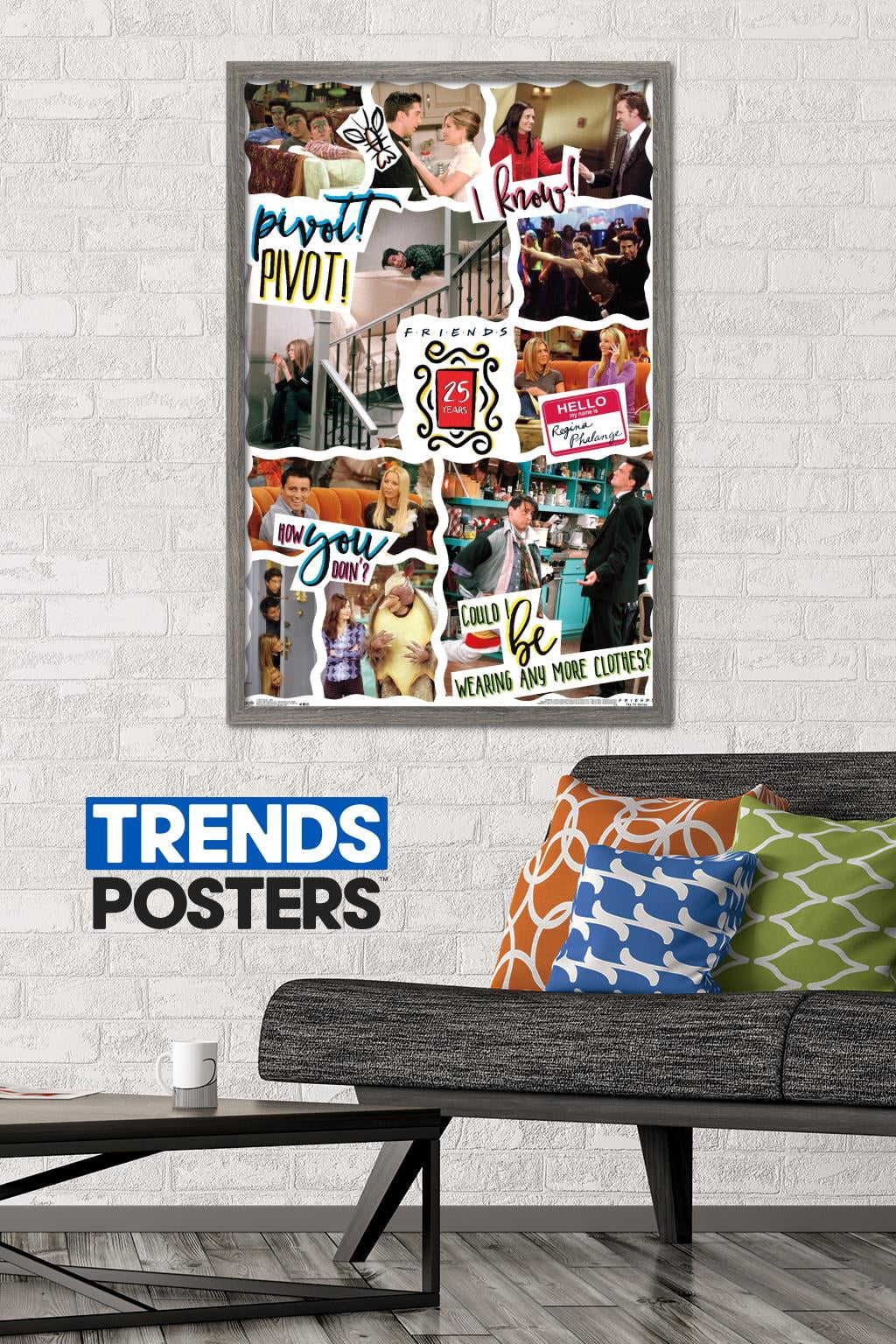Friends - 25th Wall Poster, 22.375" x 34", Framed