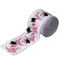 Christmas Ribbon Wired 16.4 Ft,Christmas Plaid Ribbon for Wreaths Bows Holiday Xmas Decor DIY Crafts(Snowman)