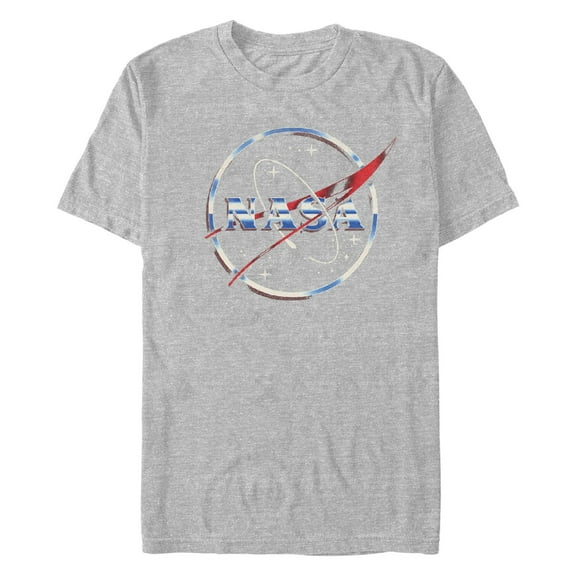 Men's NASA 80s Space Station Logo  Graphic T-Shirt