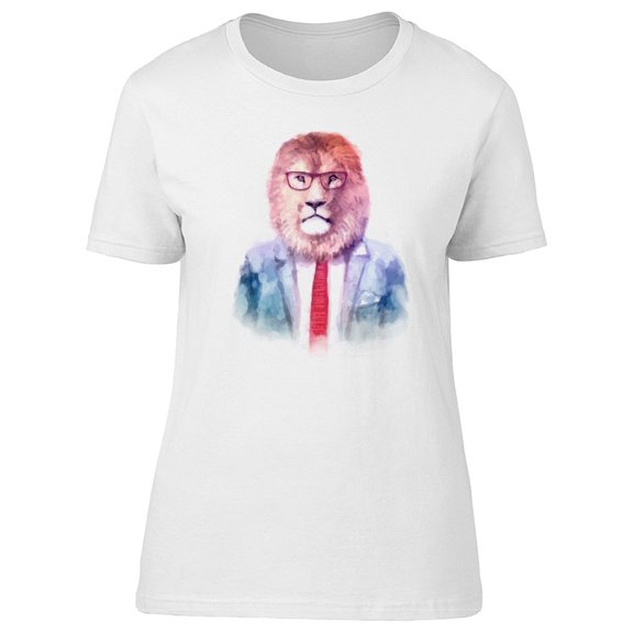Cute Fashion Hipster Lion Tee Women's -Image by Shutterstock