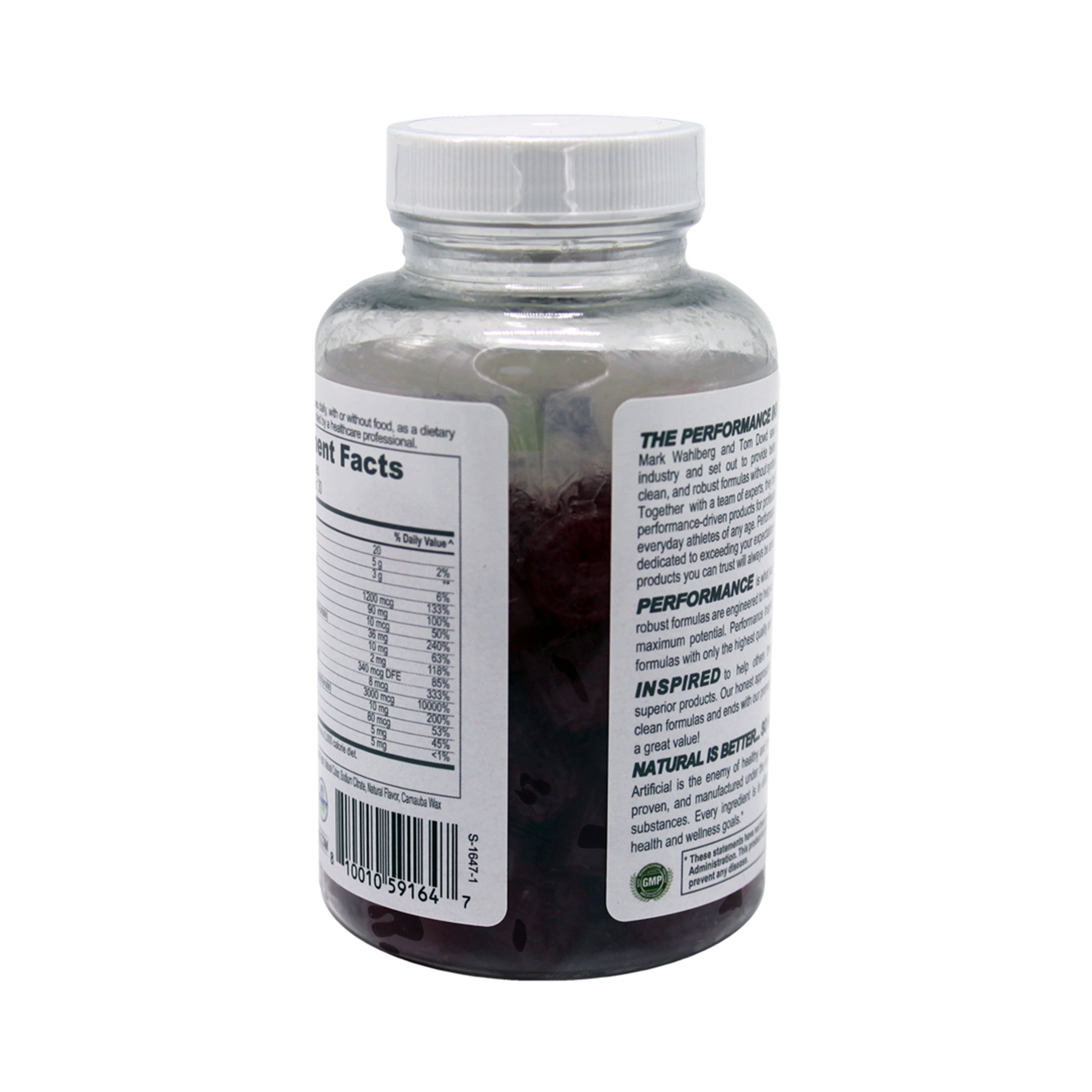 Performance Inspired Nutrition - Hair, Skin & Nails Multivitamin Gummy - Biotin - 60 Count - Raspberry Flavor