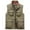 Khaki, variant on safuny Golf Jacket Multi Pockets Zipper Outerwear Vests Fall Sleeveless Stand Collar Lightweight Photo Cargo Vest Hiking Fishing Travel Vest for Men Workout Green L