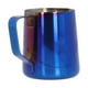 thumbnail image 5 of Jarra de acero inoxidable para espumar leche y café, con escala interior y boca puntiaguda, color azul, 600 ml (con etiqueta)., 5 of 14