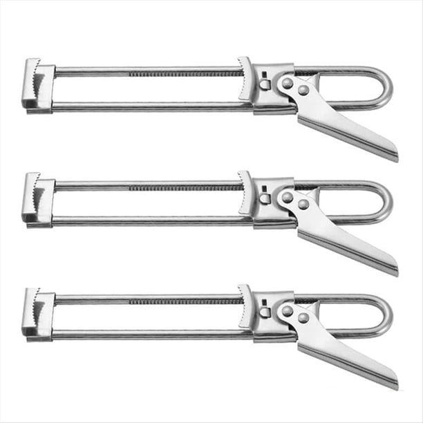 Abrebotellas de Acero Inoxidable Abrelatas Lineal Ajustable Abrelatas Manual con Tapa de Rosca