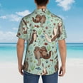thumbnail image 6 of Sea Otters Hawaiian Shirts For Men, Summer Short-Sleeve Relaxed-Fit Button-Down Shirts Small, 6 of 9