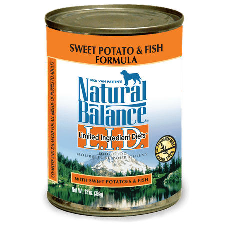 Natural Balance L.I.D. Limited Ingredient Diets Canned Wet Dog Food, Grain Free, Fish and Sweet Potato Formula,