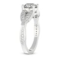 thumbnail image 2 of Silvago Jewel Classic 1.4 Ct Round Cut Diamond Engagement Ring - Lab Created Simulated Stone in 14K White Gold Plated Rings - Prong Set for Maximum Sparkle - Party Wear Diamond Ring for Women's, 2 of 3
