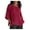 Red, variant on Lmnyox Cotton Linen Shirts for Women Oversized Crew Neck Pullover Tops Summer Flowy 3/4 Sleeve Blouses