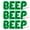 Green, variant on Letter Balloons - BEEP BEEP BEEP 16" Inch Alphabet Letters Foil Mylar Balloon Birthday Party Banner (Green)