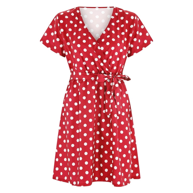 open lace back dress Polka Dot Peplum Mini Dress Red